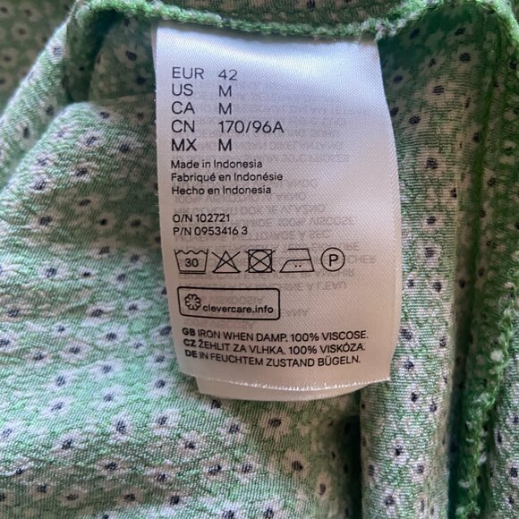 H&M Floral Button-Down Midi Dress (Never Worn, Size M) - Picture 9 of 9